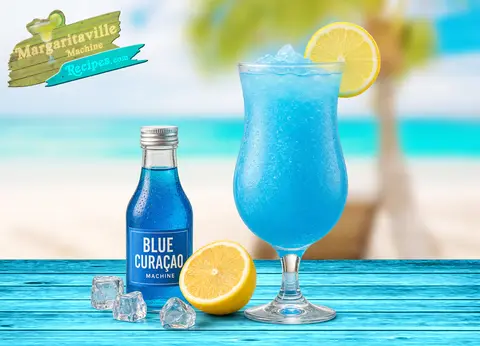 Blue Lagoon Mocktail frozen drink