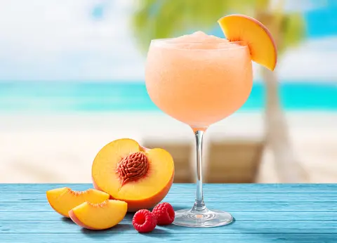 Peach Moscato Slush frozen drink